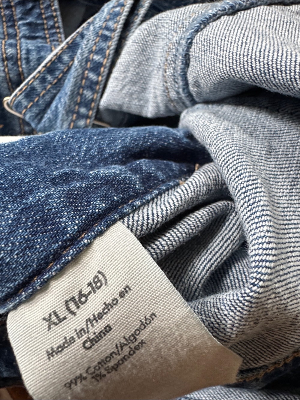 No Boundaries Blue Denim Short Overalls - Like New - Picture 4 of 6